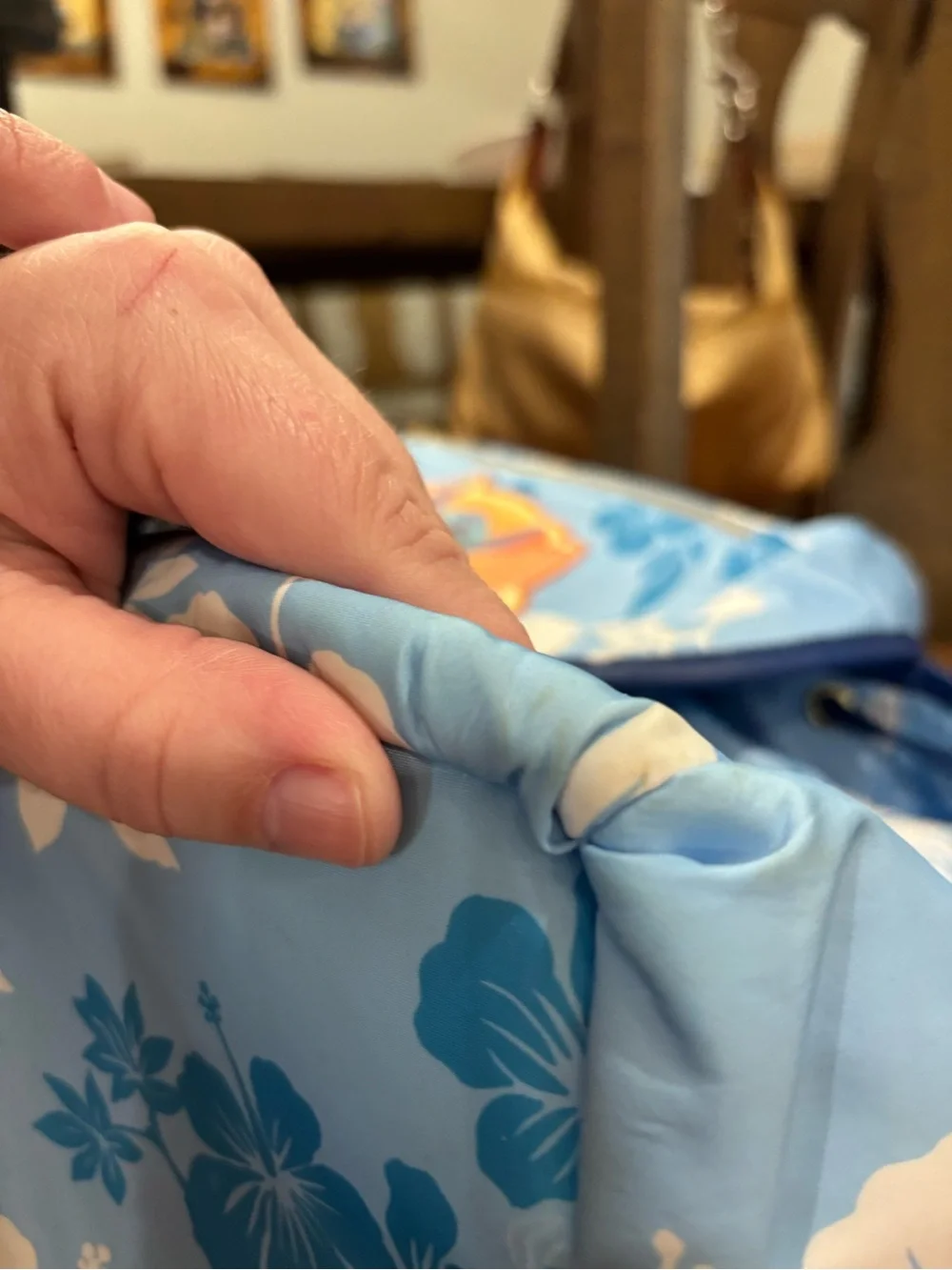 BoxLunch Exclusive Disney Lilo & Stitch Hibiscus Blue Backpack - Picture 10 of 15